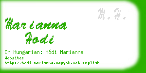 marianna hodi business card